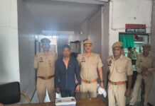 पुलिस ने अवैध तमंचा व कारतूस के साथ एक युवक को किया गिरफ्तार