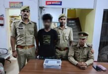 पुलिस ने एक आरोपी को अवैध चाकू के साथ किया गिरफ्तार