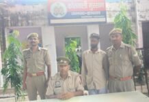 मुरसान पुलिस ने हत्या के प्रयास के मुकदमे में नामजद एक आरोपी को किया गिरफ्तार, अवैध चाकू किया बरामद